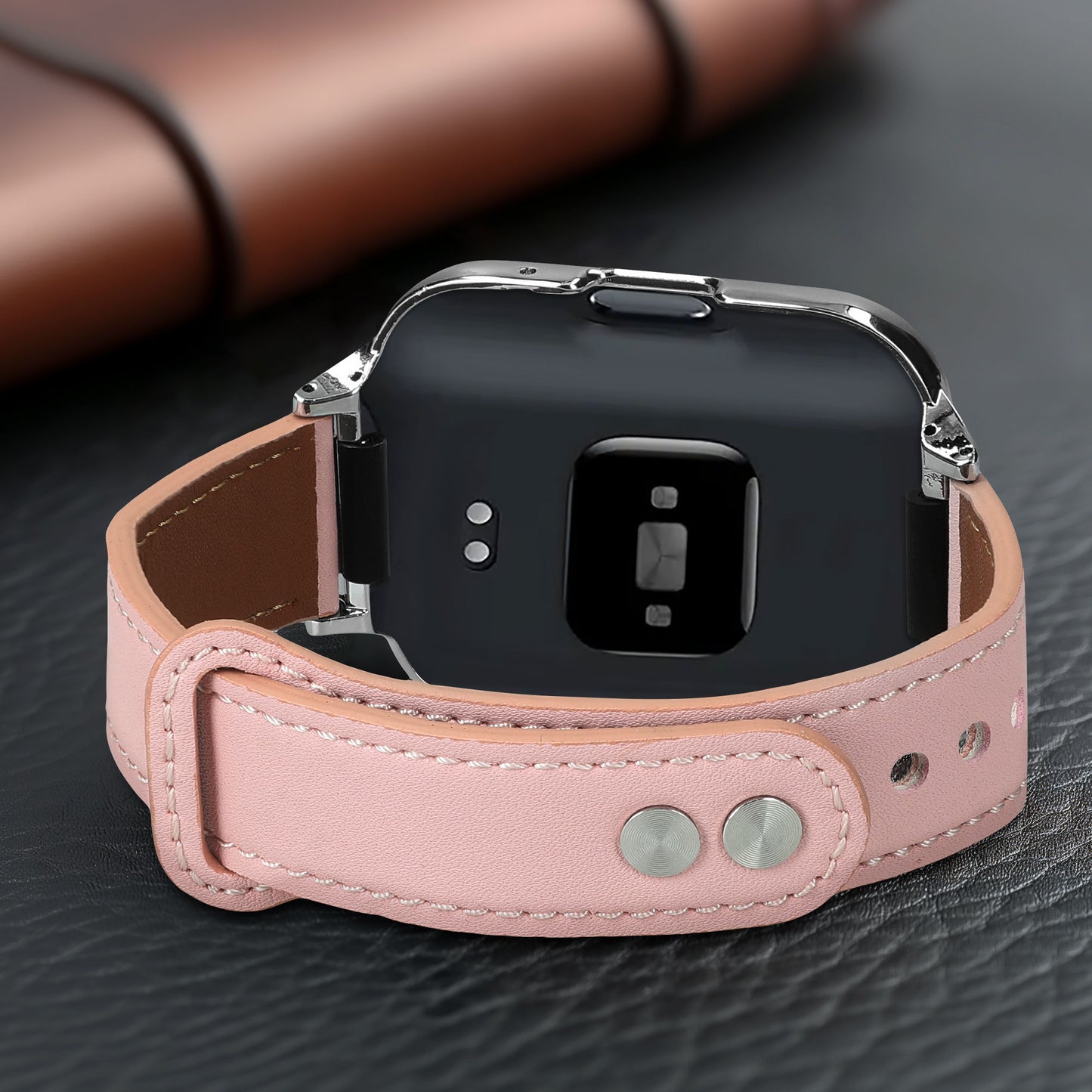 kwmobile Echtleder Uhrenarmband für Xiaomi Redmi Watch 3 Active / Redmi Watch 3 Lite Armband - Ersatzarmband für Fitnesstracker - Wechselarmband Smartwatch