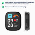 kwmobile Glas Hülle für Xiaomi Redmi Watch 3 Active / Redmi Watch 3 Lite Schutzhülle Fullbody Fitnesstracker Case Set