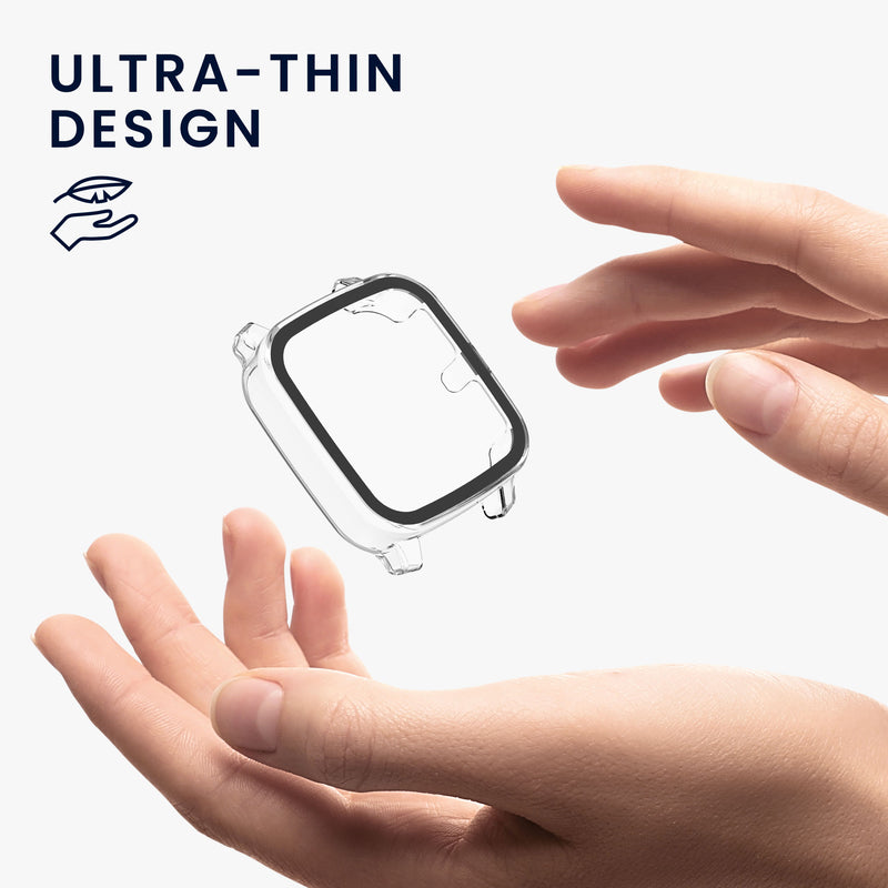 kwmobile Glas Hülle für Garmin Venu Sq 2 Music / Sq 2 Schutzhülle Fullbody Fitnesstracker Case Set