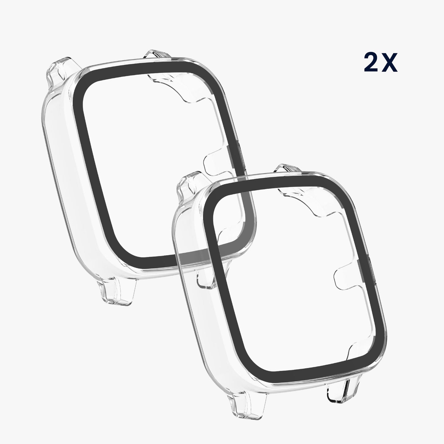 kwmobile Glas Hülle für Garmin Venu Sq 2 Music / Sq 2 Schutzhülle Fullbody Fitnesstracker Case Set