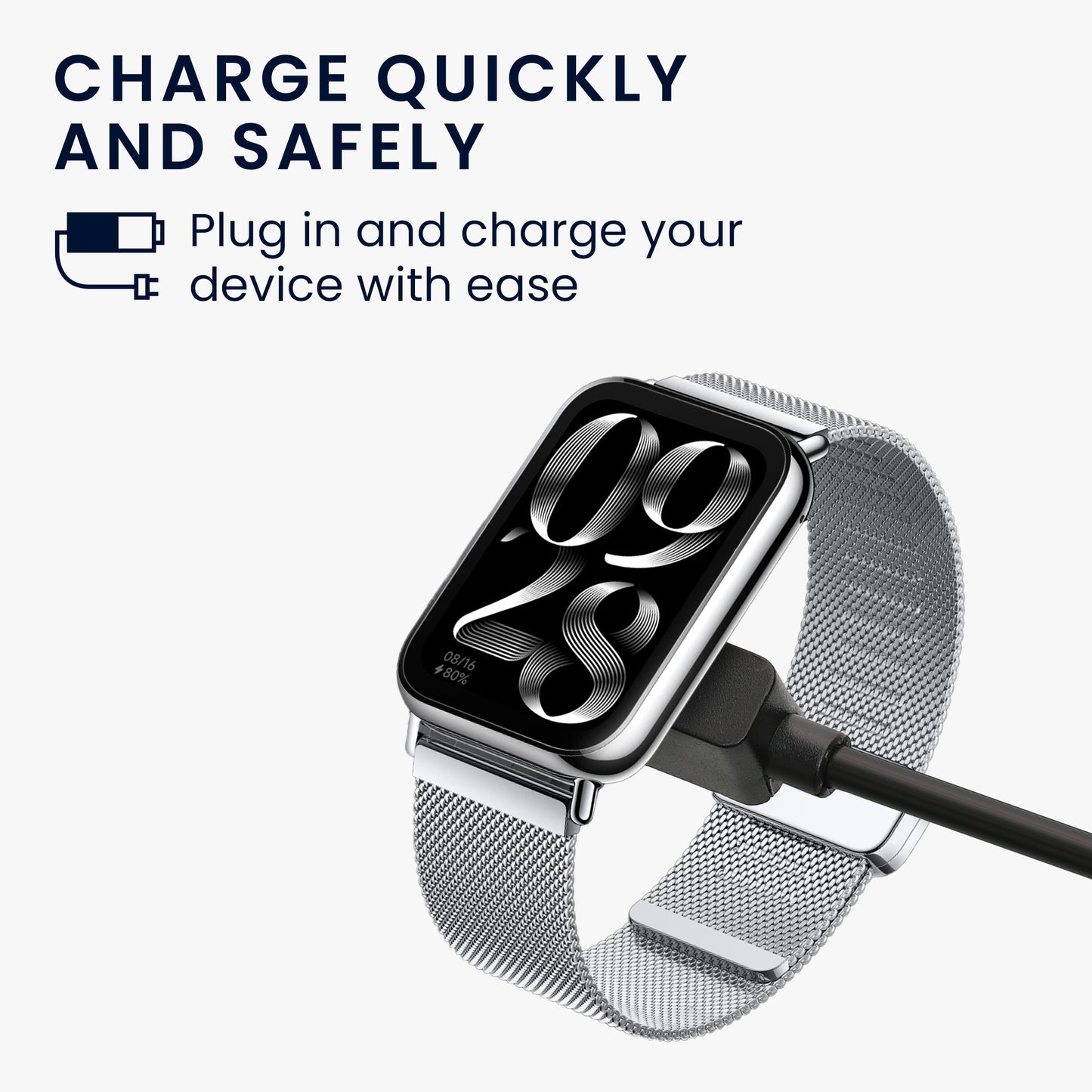 kwmobile USB Kabel Charger kompatibel mit Xiaomi Mi Band / Redmi Watch Active Ladekabel - Smart Watch Ersatzkabel - Fitnesstracker Aufladekabel