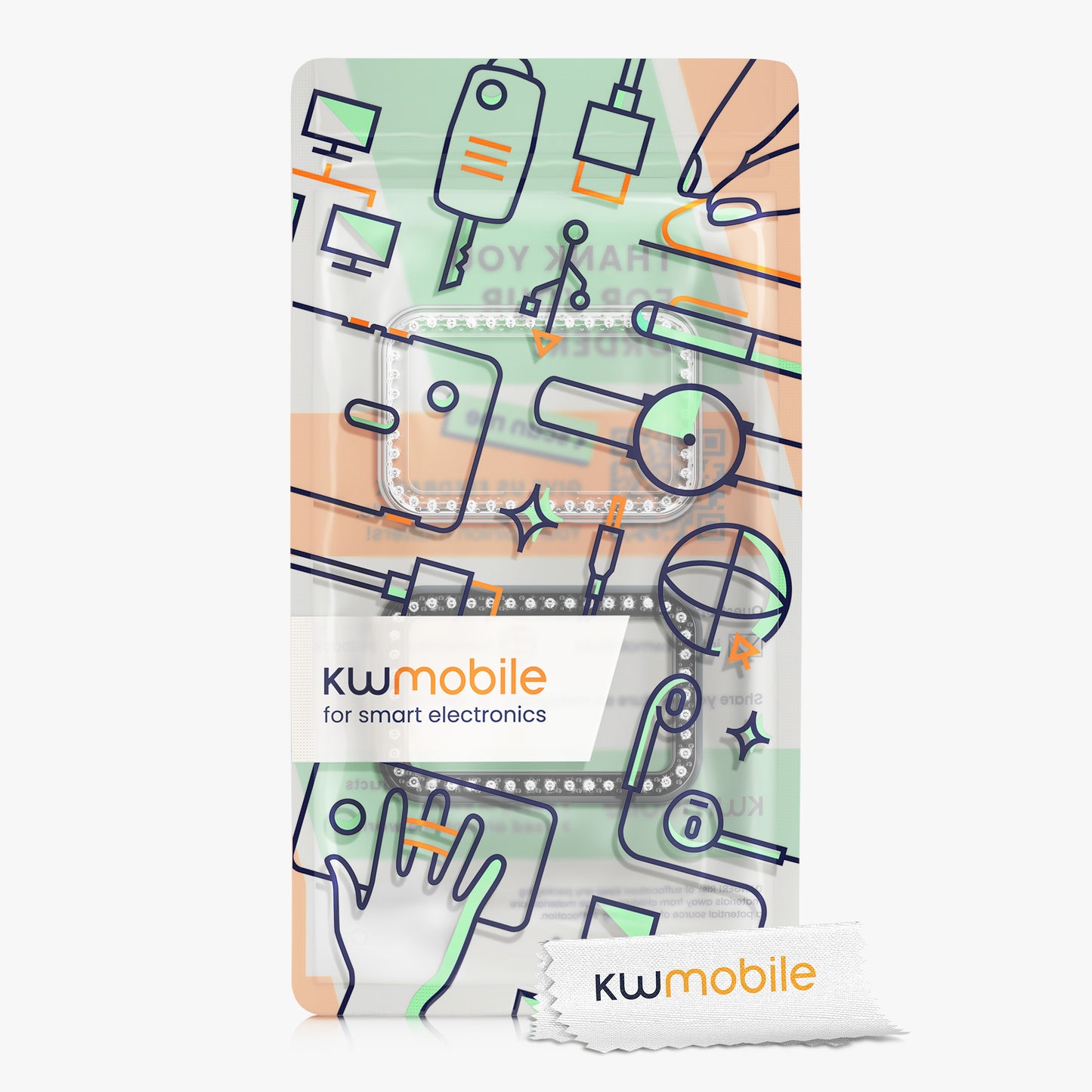 kwmobile Kunststoff Hülle kompatibel mit Huawei Watch Fit Schutzhülle Schutzrahmen Glitzer Schutz Zubehör