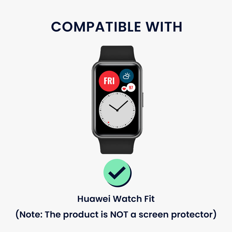 kwmobile Kunststoff Hülle kompatibel mit Huawei Watch Fit Schutzhülle Schutzrahmen Glitzer Schutz Zubehör