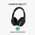 kwmobile Ohr Polster für Srhythm NC25 / NC35 Noise Cancelling Kopfhörer Ersatzteile Over Ear Headphones