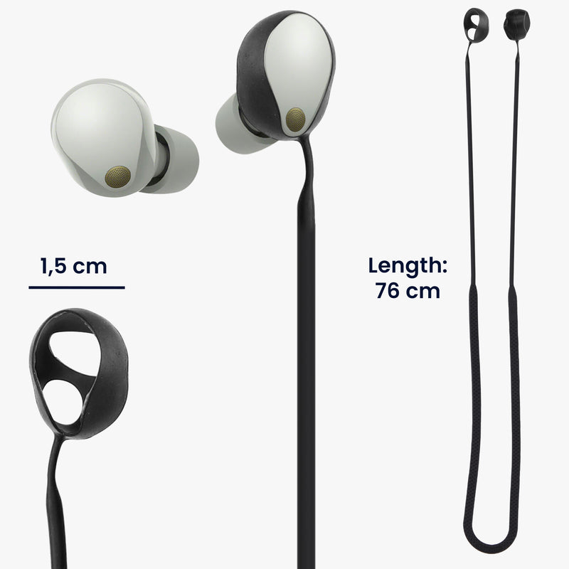 kwmobile Halteband kompatibel mit Sony WF-1000XM5 Headphones - Kopfhörer Halter Band Strap