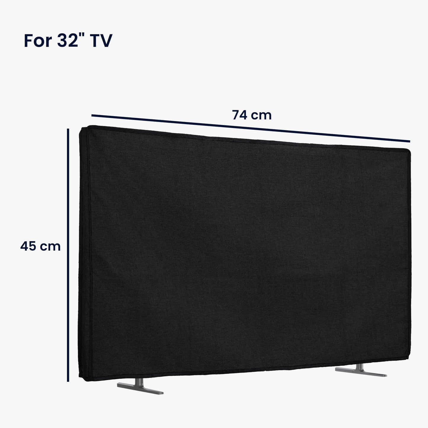 kwmobile 32" TV Abdeckung Indoor - Fernseher Hülle Bildschirmschutz Abdeckung - TV Bildschirm Staubschutzhülle - Fernsehabdeckung