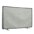 kwmobile 32" TV Abdeckung Indoor - Fernseher Hülle Bildschirmschutz Abdeckung - TV Bildschirm Staubschutzhülle - Fernsehabdeckung - Leinen Hellgrau Hellgrau  
