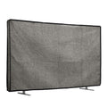 kwmobile 32" TV Abdeckung Indoor - Fernseher Hülle Bildschirmschutz Abdeckung - TV Bildschirm Staubschutzhülle - Fernsehabdeckung - Leinen Dunkelgrau Dunkelgrau  