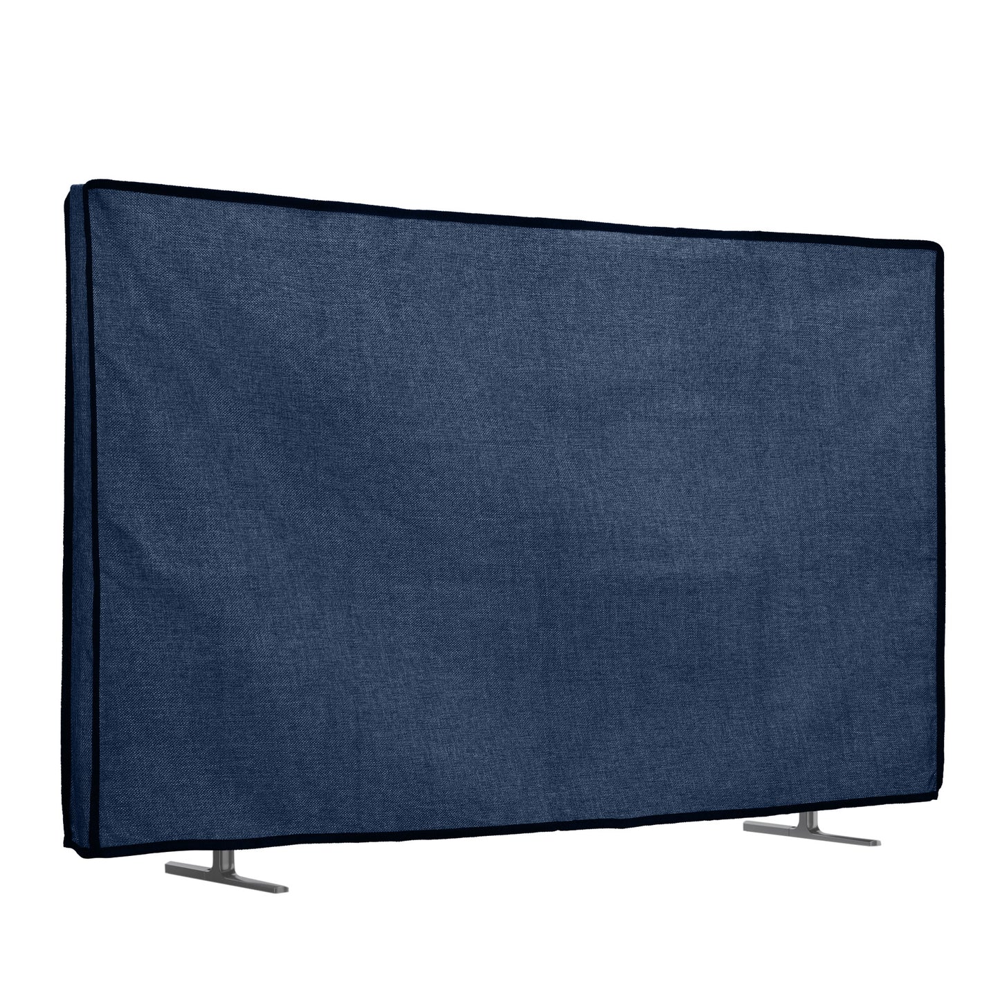 kwmobile 32" TV Abdeckung Indoor - Fernseher Hülle Bildschirmschutz Abdeckung - TV Bildschirm Staubschutzhülle - Fernsehabdeckung - Leinen Blaugrau Blaugrau  