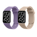 kwmobile Silikon Uhrenarmband für Xiaomi Smart Band 8 Pro / Band 9 Pro / Redmi Watch 5 / Redmi Watch 4 Armband - Ersatzarmband für Fitnesstracker - Wechselarmband Smartwatch - Beige Lavendel Beige  [dsg05]
