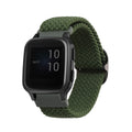 kwmobile Armband kompatibel mit Garmin Venu Sq 2 Music / Sq 2 / Vivoactive 6 / Vivoactive 5 - Nylon Fitnesstracker Sportarmband Band in Dunkelgrün - Innenmaße von 14 - 22 cm Dunkelgrün  