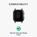 kwmobile Armband kompatibel mit Garmin Venu Sq 2 Music / Sq 2 / Vivoactive 6 / Vivoactive 5 - Fitnesstracker Sportarmband Band - Innenmaße von 17 cm
