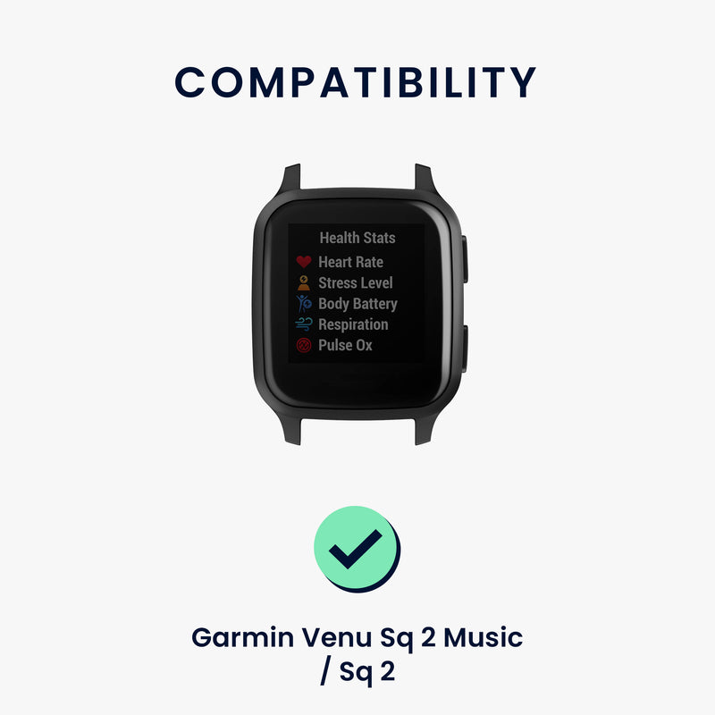 kwmobile Armband kompatibel mit Garmin Venu Sq 2 Music / Sq 2 / Vivoactive 6 / Vivoactive 5 - Fitnesstracker Sportarmband Band - Innenmaße von 17 cm