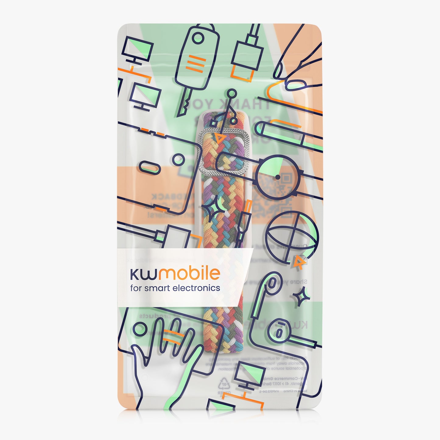 kwmobile Armband kompatibel mit Oppo Band Sport Fitnesstracker Sportarmband Band Innenmaße von 14 - 22 cm