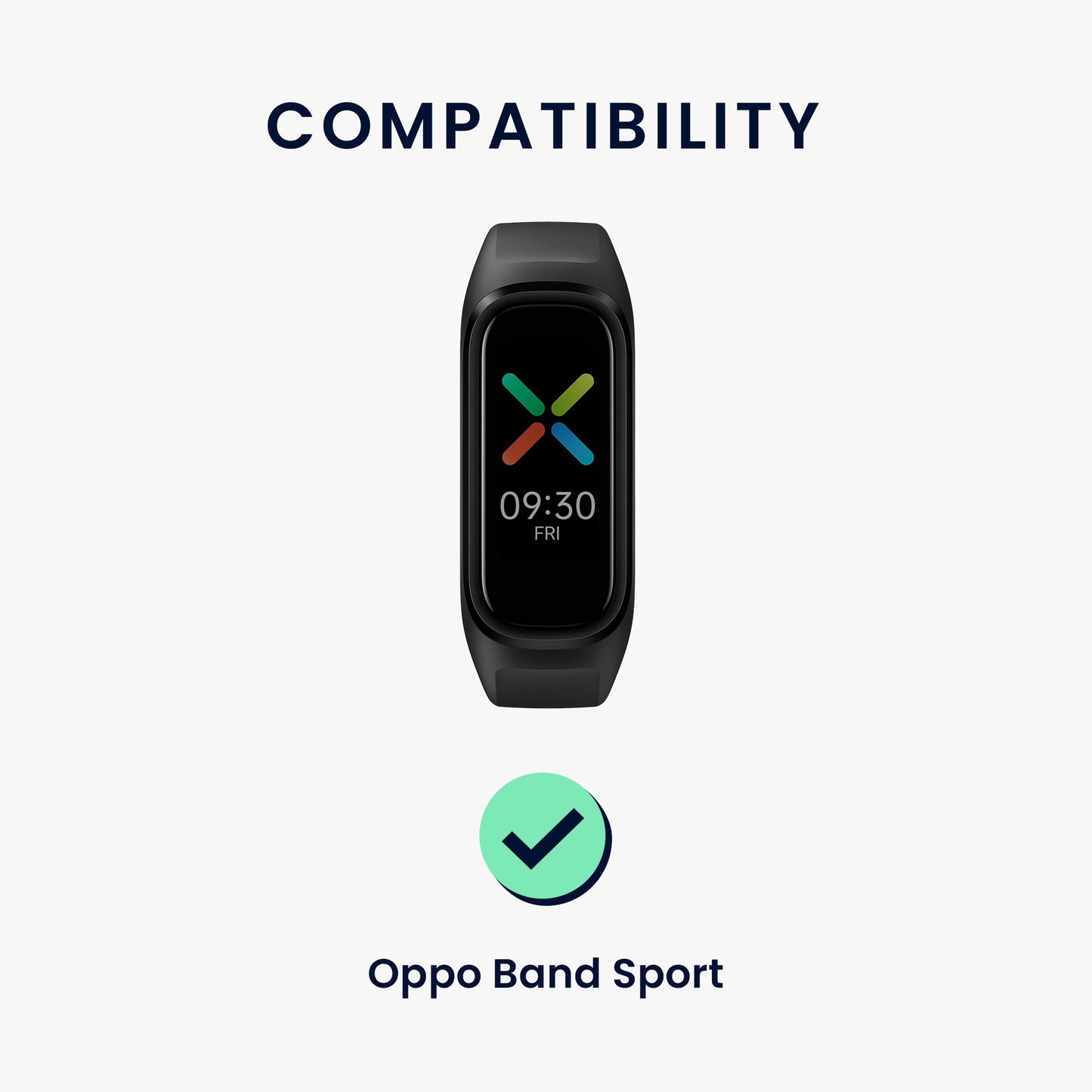kwmobile Armband kompatibel mit Oppo Band Sport Fitnesstracker Sportarmband Band Innenmaße von 14 - 22 cm