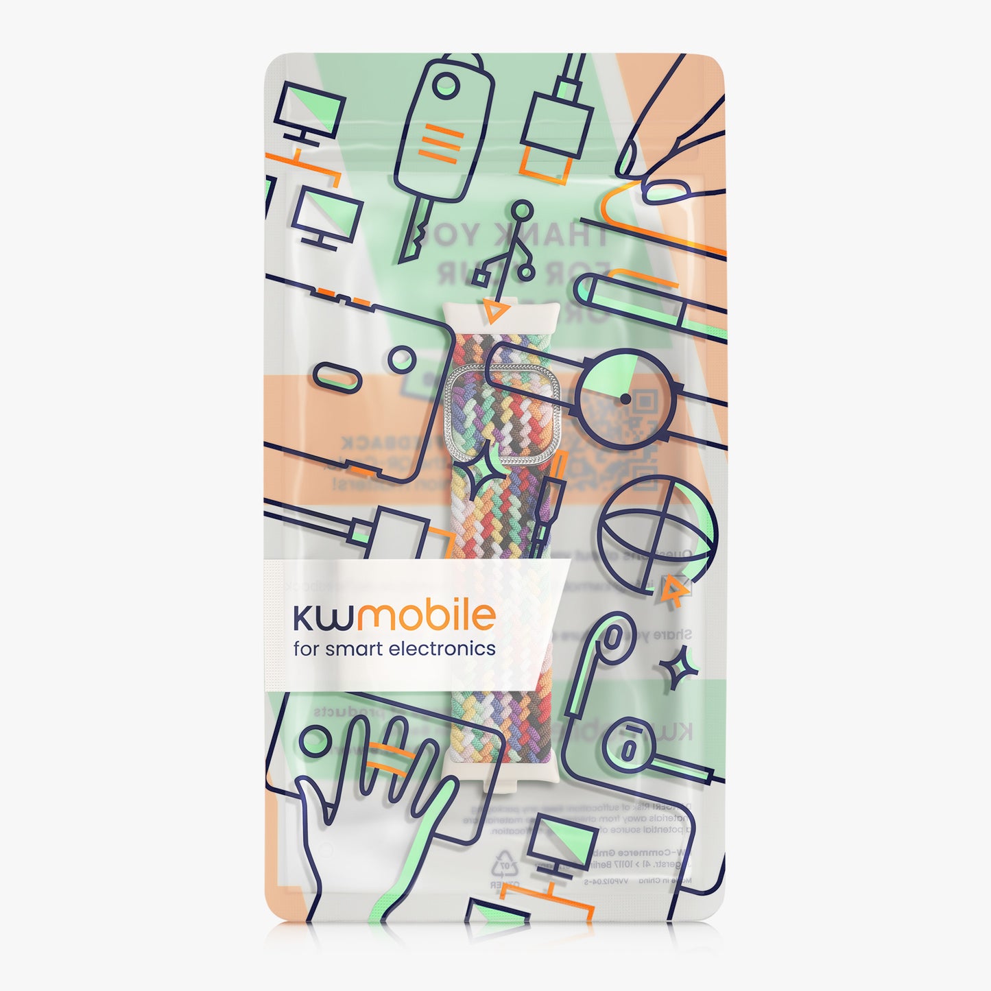 kwmobile Armband kompatibel mit Xiaomi Smart Band 8 Pro / Band 9 Pro / Redmi Watch 5 / Redmi Watch 4 - Fitnesstracker Sportarmband - Innenmaße von 15 - 18,5 cm
