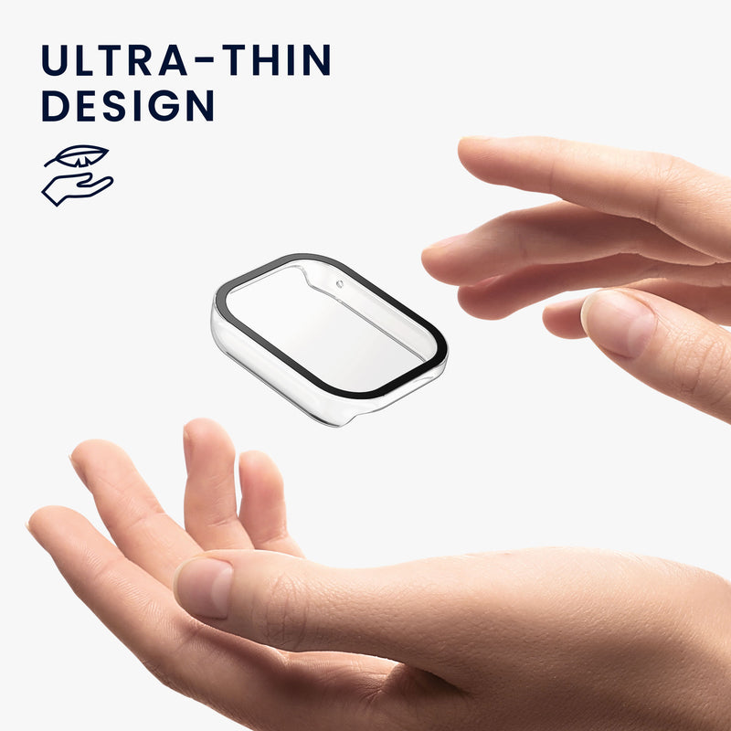 kwmobile Glas Hülle für Xiaomi Smart Band 8 Pro / Smart Band 9 Pro Schutzhülle Fullbody Fitnesstracker Case Set