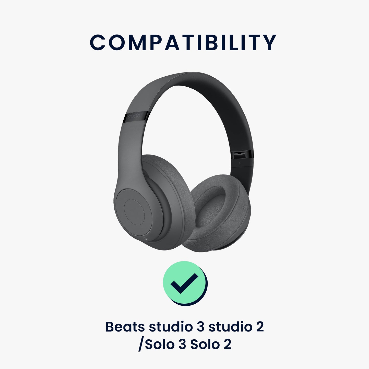 kwmobile Kopfband Abdeckung kompatibel mit Beats Studio 3 Studio2 / Solo 3 Solo 2 Case - Stirnband Polster - Kopfhörer Schutz