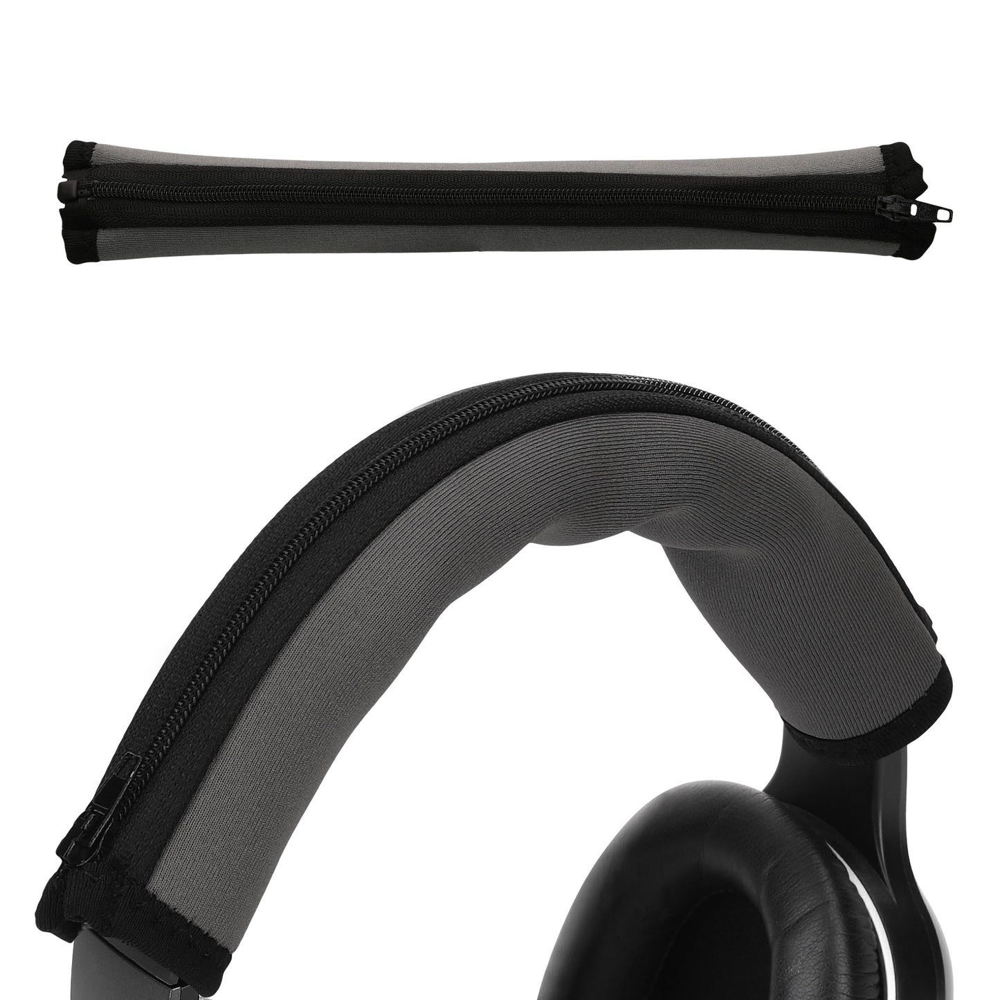 kwmobile Kopfband Abdeckung kompatibel mit Beats Studio 3 Studio2 / Solo 3 Solo 2 Case - Neopren Stirnband Polster - Kopfhörer Schutz - Grau Grau  