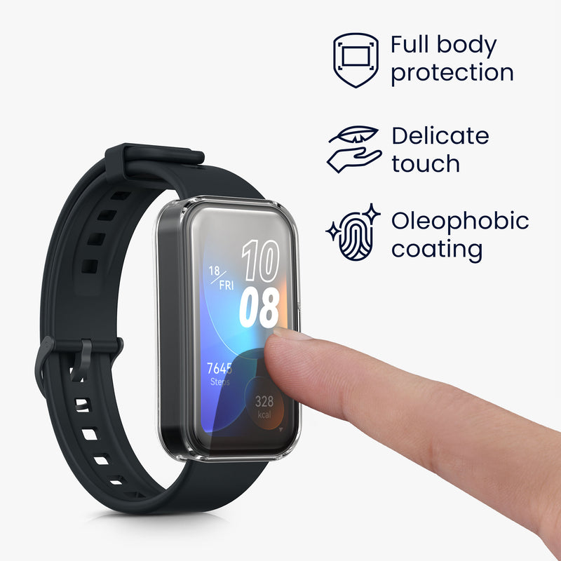 kwmobile Schutzhülle für Huawei Band 10 / 9 / 8 Fullbody Display Cover Set