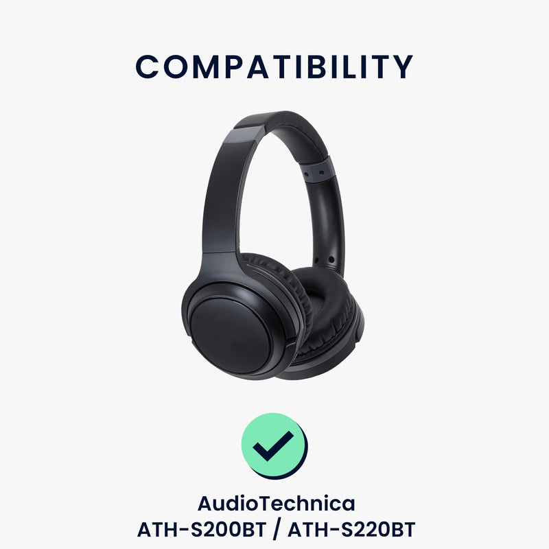 kwmobile Ohr Polster für AudioTechnica ATH-S200BT / ATH-S220BT Ohrpolster Ersatz Kopfhörer Ersatzteile Over Ear Headphones