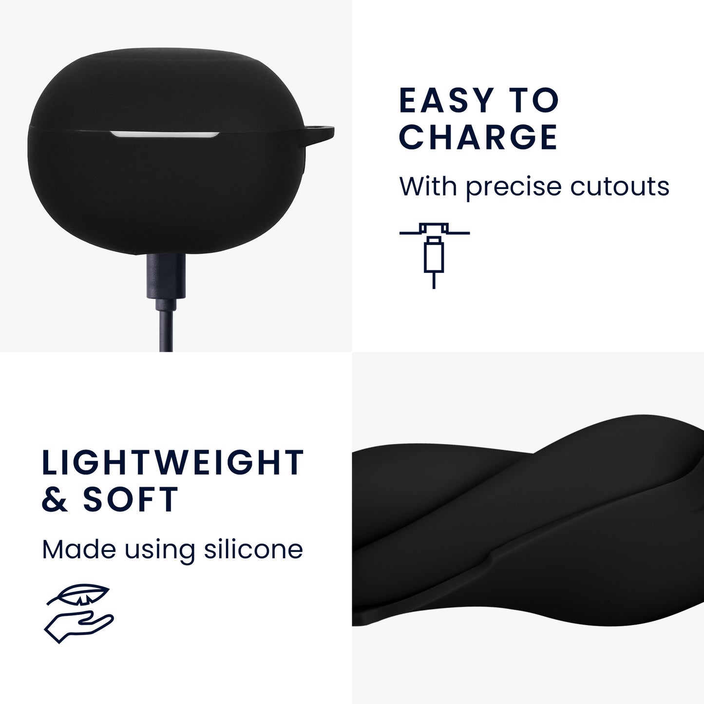 kwmobile Hülle kompatibel mit Xiaomi Realme Buds Air 5 Pro Hülle Kopfhörer Case TPU Cover Schutzhülle