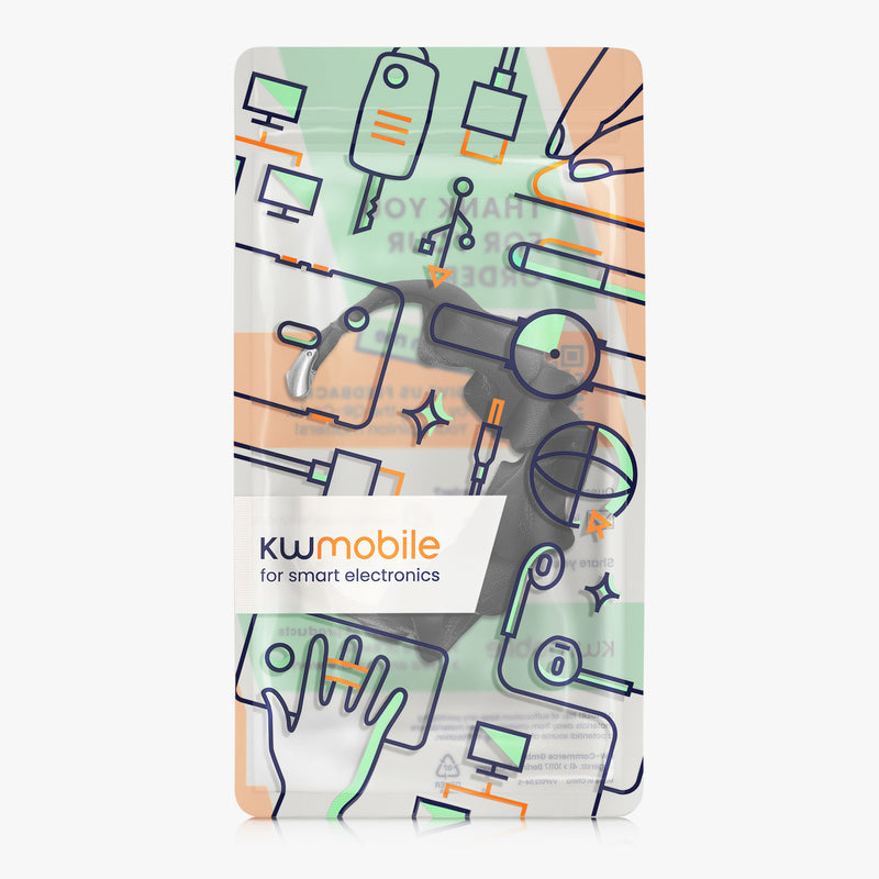 kwmobile Ersatz Armband kompatibel mit Xiaomi Mi Band 10 / Mi Band 9 / 8 - Smartwatch Scrunchie Haargummi Design - Innenmaße 14 - 19 cm