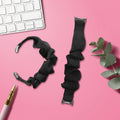 kwmobile Ersatz Armband kompatibel mit Xiaomi Mi Band 10 / Mi Band 9 / 8 - Smartwatch Scrunchie Haargummi Design - Innenmaße 14 - 19 cm