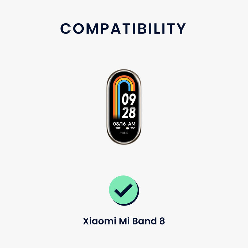 kwmobile Ersatz Armband kompatibel mit Xiaomi Mi Band 10 / Mi Band 9 / 8 - Smartwatch Scrunchie Haargummi Design - Innenmaße 14 - 19 cm
