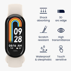 kwmobile Displayschutzfolie kompatibel mit Xiaomi Mi Band 8 Folie - Schutzfolie für Fitness Tracker - robuster