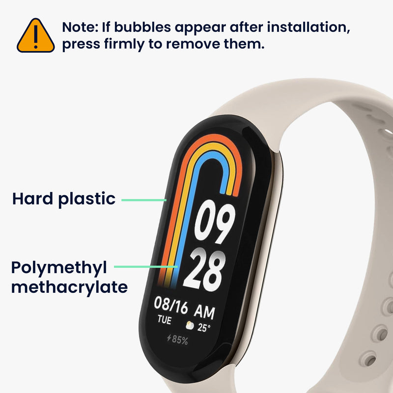 kwmobile Displayschutzfolie kompatibel mit Xiaomi Mi Band 8 Folie - Schutzfolie für Fitness Tracker - robuster Displayschutz