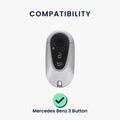kwmobile Autoschlüssel Hülle kompatibel mit Mercedes Benz 3-Tasten Smart Autoschlüssel - Schlüsselhülle Silikon Cover