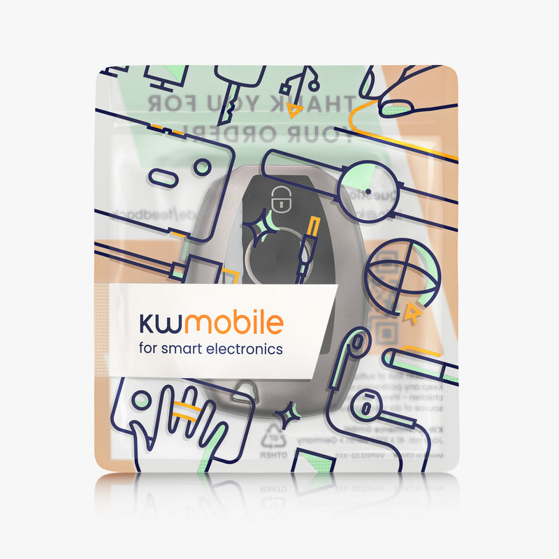 kwmobile Autoschlüssel Hülle kompatibel mit Mercedes Benz 2-Tasten Autoschlüssel (nur Keyless Go) - Schlüsselhülle Silikon Cover