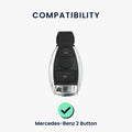 kwmobile Autoschlüssel Hülle kompatibel mit Mercedes Benz 2-Tasten Autoschlüssel (nur Keyless Go) - Schlüsselhülle Silikon Cover