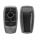 kwmobile Autoschlüssel Hülle kompatibel mit Mercedes Benz Smart Key Autoschlüssel (nur Keyless) - Schlüsselhülle Silikon Cover - Schwarz matt Schwarz Schwarz matt  [dsg01]