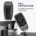 kwmobile Autoschlüssel Hülle kompatibel mit Mercedes Benz Smart Key Autoschlüssel (nur Keyless) - Schlüsselhülle Silikon Cover