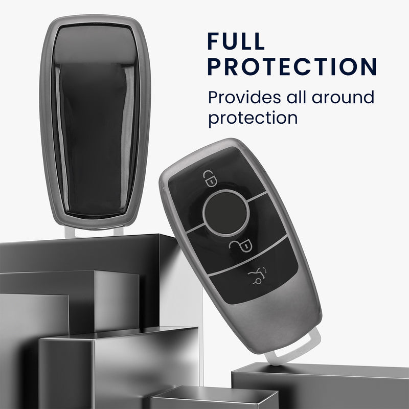 kwmobile Autoschlüssel Hülle kompatibel mit Mercedes Benz Smart Key Autoschlüssel (nur Keyless) - Schlüsselhülle Silikon Cover