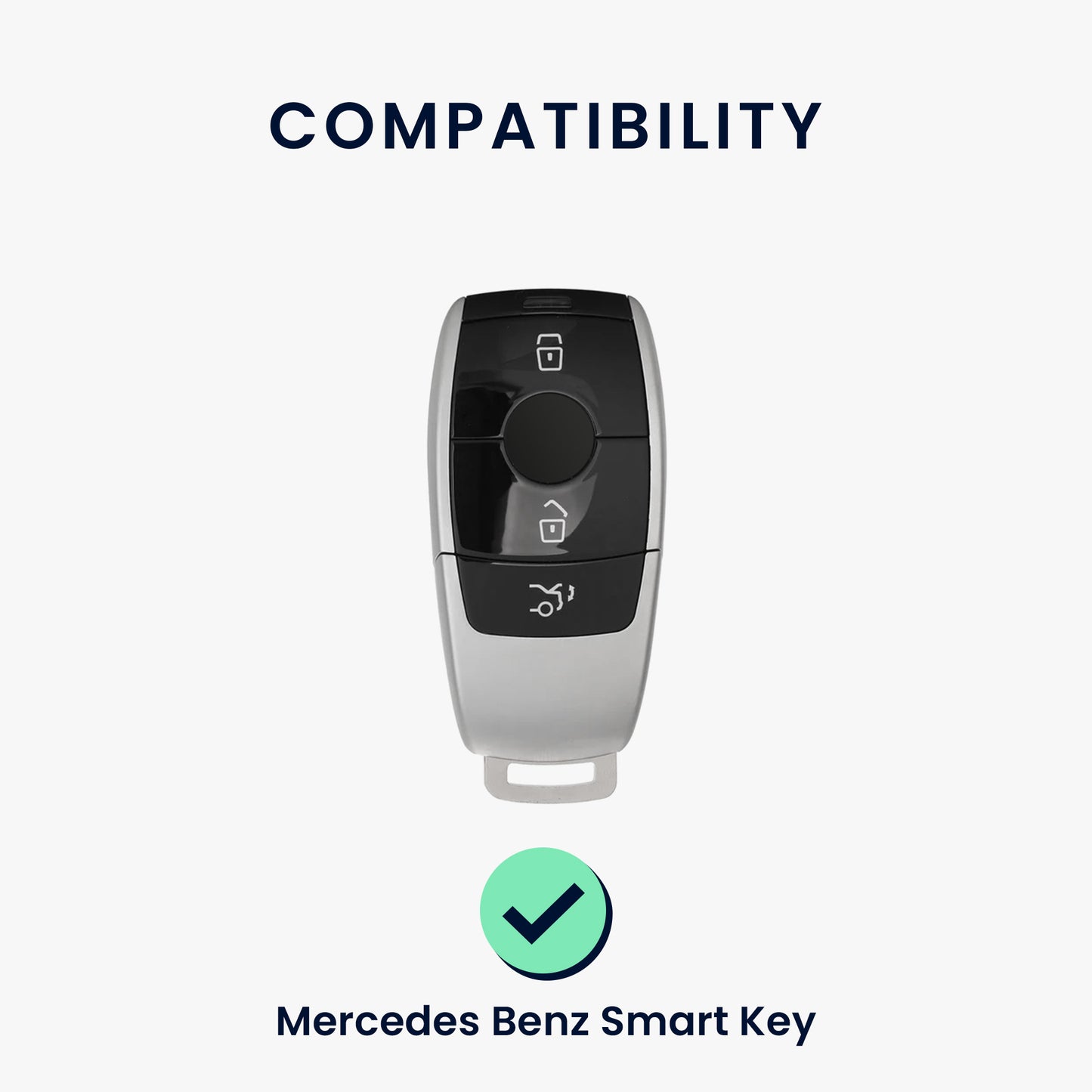 kwmobile Autoschlüssel Hülle kompatibel mit Mercedes Benz Smart Key Autoschlüssel (nur Keyless) - Schlüsselhülle Silikon Cover