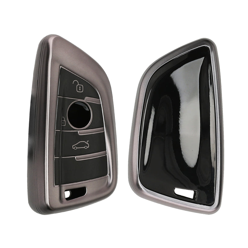 kwmobile Autoschlüssel Hülle kompatibel mit BMW 3-Tasten Smart Key Autoschlüssel - Schlüsselhülle Silikon Cover