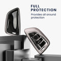 kwmobile Autoschlüssel Hülle kompatibel mit BMW 3-Tasten Smart Key Autoschlüssel - Schlüsselhülle Silikon Cover