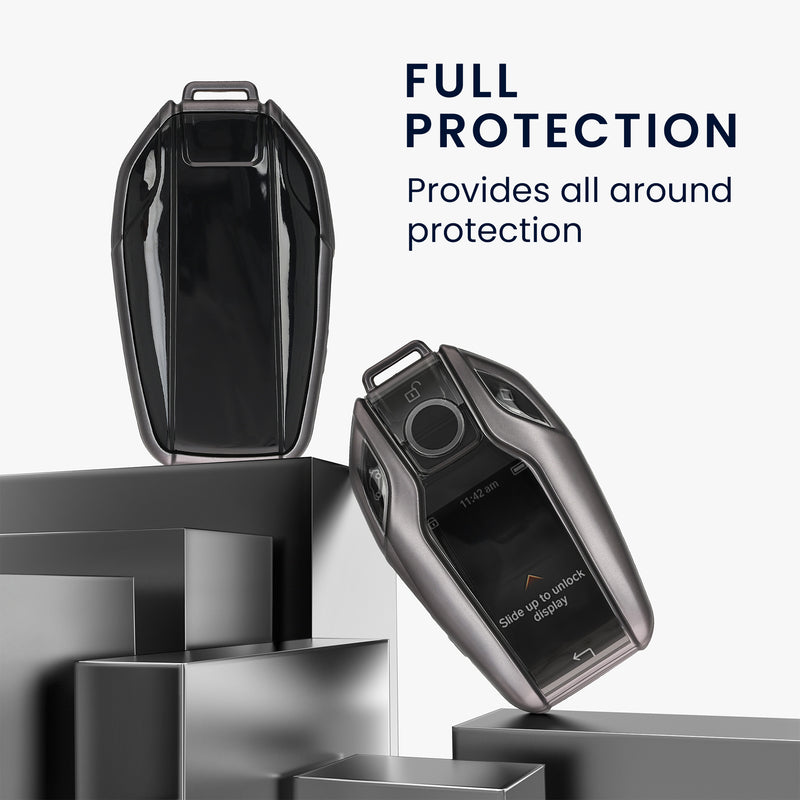kwmobile Autoschlüssel Hülle kompatibel mit BMW Display Key Autoschlüssel - Schlüsselhülle Silikon Cover
