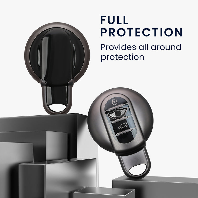 kwmobile Autoschlüssel Hülle kompatibel mit Mini 3-Tasten Smart Key Autoschlüssel - Schlüsselhülle Silikon Cover