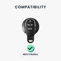 kwmobile Autoschlüssel Hülle kompatibel mit Mini 3-Tasten Smart Key Autoschlüssel - Schlüsselhülle Silikon Cover