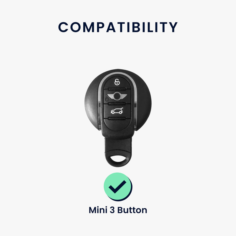 kwmobile Autoschlüssel Hülle kompatibel mit Mini 3-Tasten Smart Key Autoschlüssel - Schlüsselhülle Silikon Cover