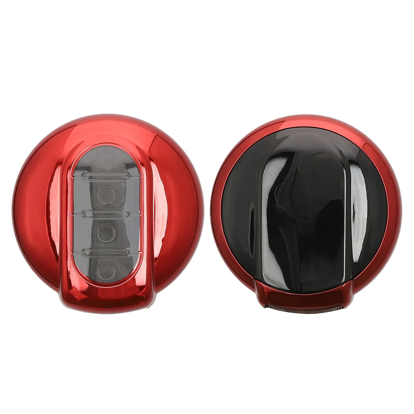 kwmobile Autoschlüssel Hülle kompatibel mit Mini 3-Tasten Smart Key Autoschlüssel - Schlüsselhülle Silikon Cover - Hochglanz Rot Hochglanz Rot  [dsg03]