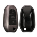 kwmobile Autoschlüssel Hülle kompatibel mit Peugeot Citroen 3-Tasten Smartkey Autoschlüssel (nur Keyless Go) Schlüsselhülle Silikon Cover