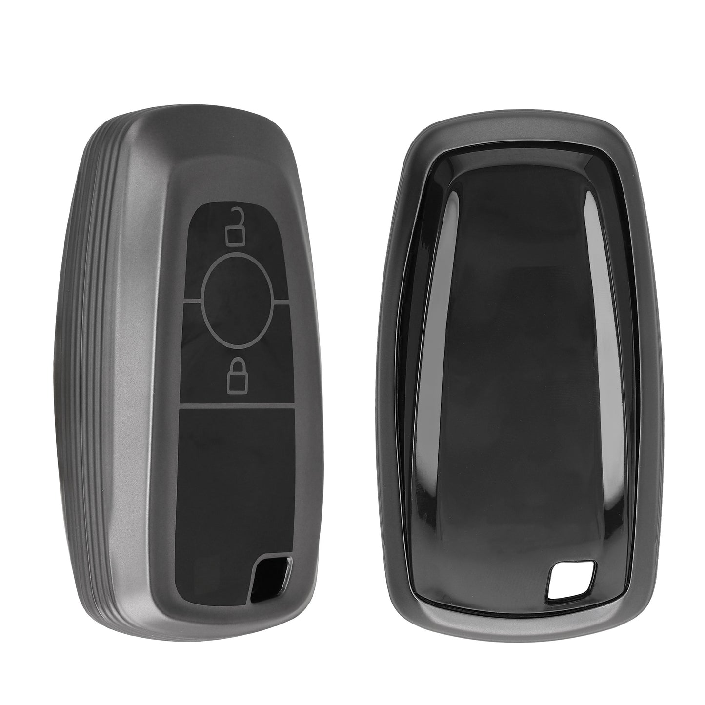 kwmobile Autoschlüssel Hülle kompatibel mit Ford 2-Tasten Autoschlüssel Keyless Go - Schlüsselhülle Silikon Cover
