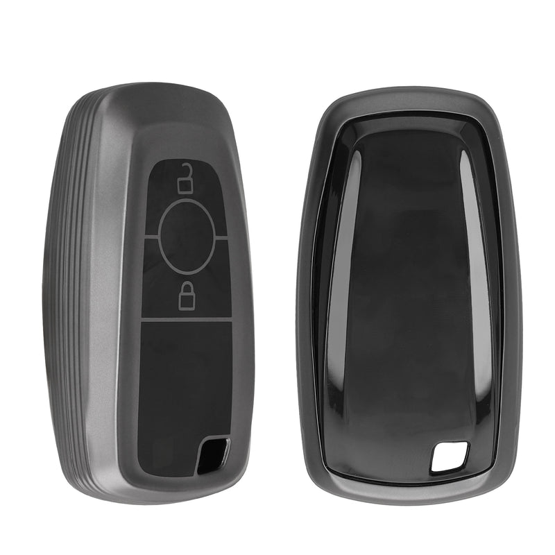 kwmobile Autoschlüssel Hülle kompatibel mit Ford 2-Tasten Autoschlüssel Keyless Go - Schlüsselhülle Silikon Cover