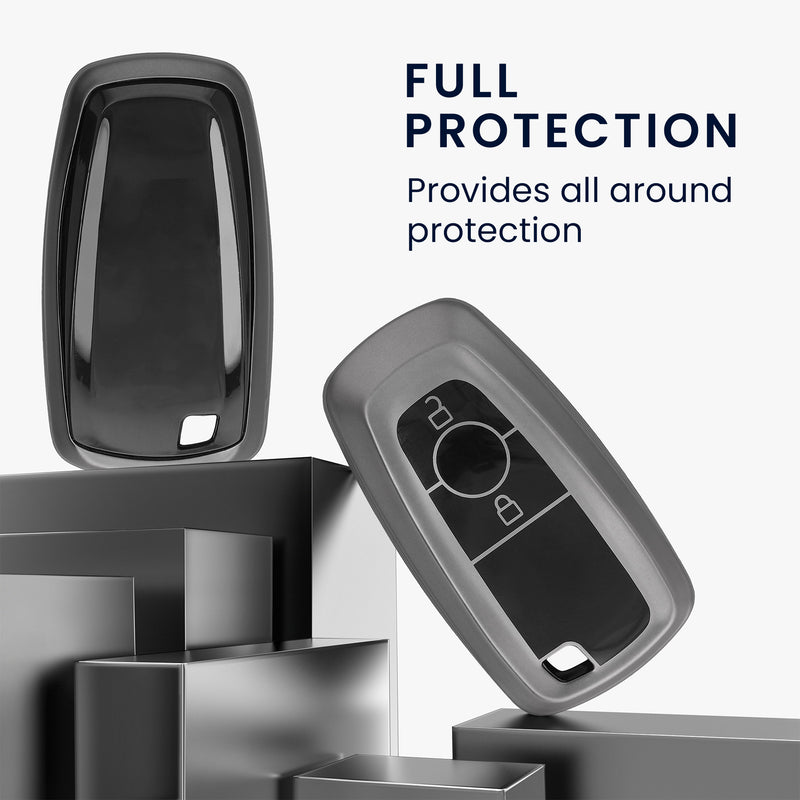 kwmobile Autoschlüssel Hülle kompatibel mit Ford 2-Tasten Autoschlüssel Keyless Go - Schlüsselhülle Silikon Cover