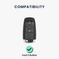 kwmobile Autoschlüssel Hülle kompatibel mit Ford 2-Tasten Autoschlüssel Keyless Go - Schlüsselhülle Silikon Cover